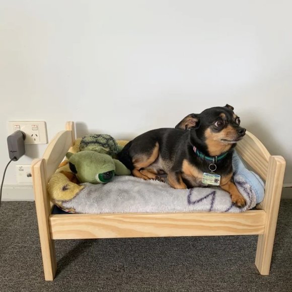 IKEA DUKTIG Pet bed with bedlinen set, pine, multicolor - Main Image